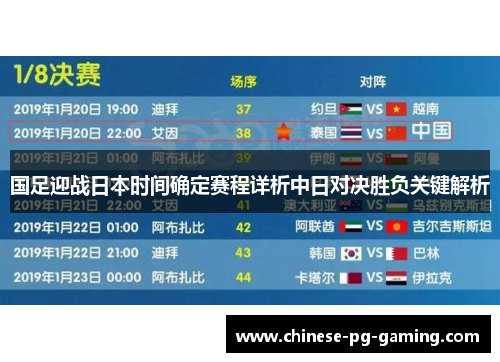 国足迎战日本时间确定赛程详析中日对决胜负关键解析
